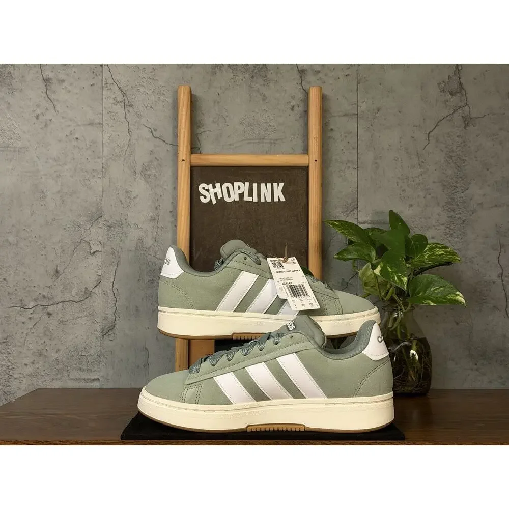 adidas women Grand Court Alpha Shoes Size 9 Green With Gum Sole BNIB - Picture 5 of 7